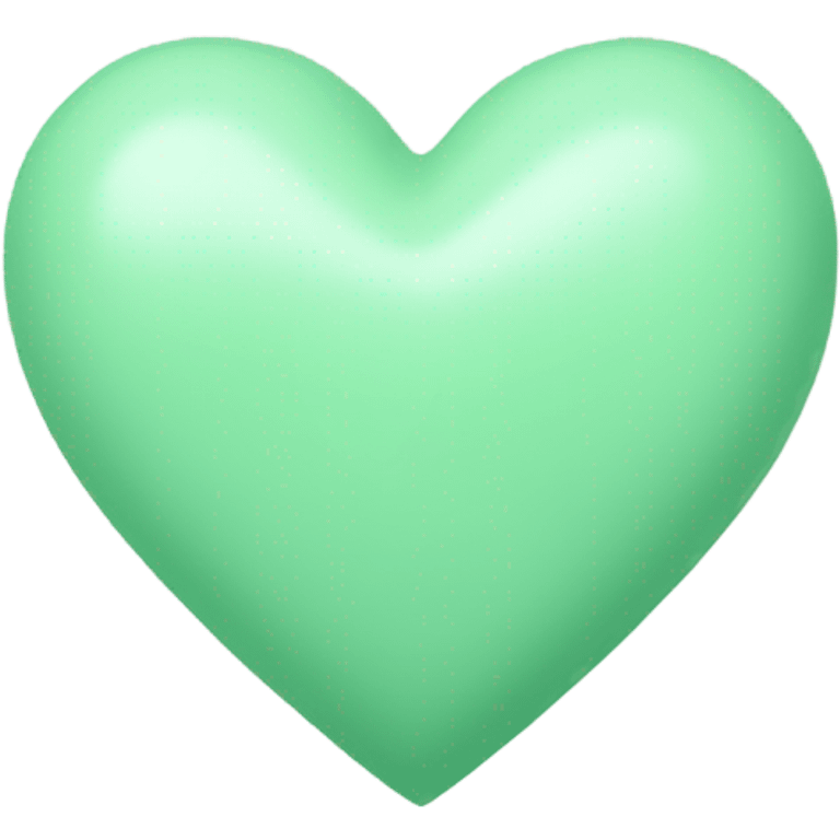 Pastel green heart  emoji