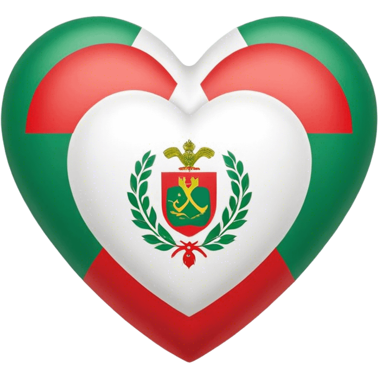 Heart shape with the Bulgarian flag which is white green red  emoji