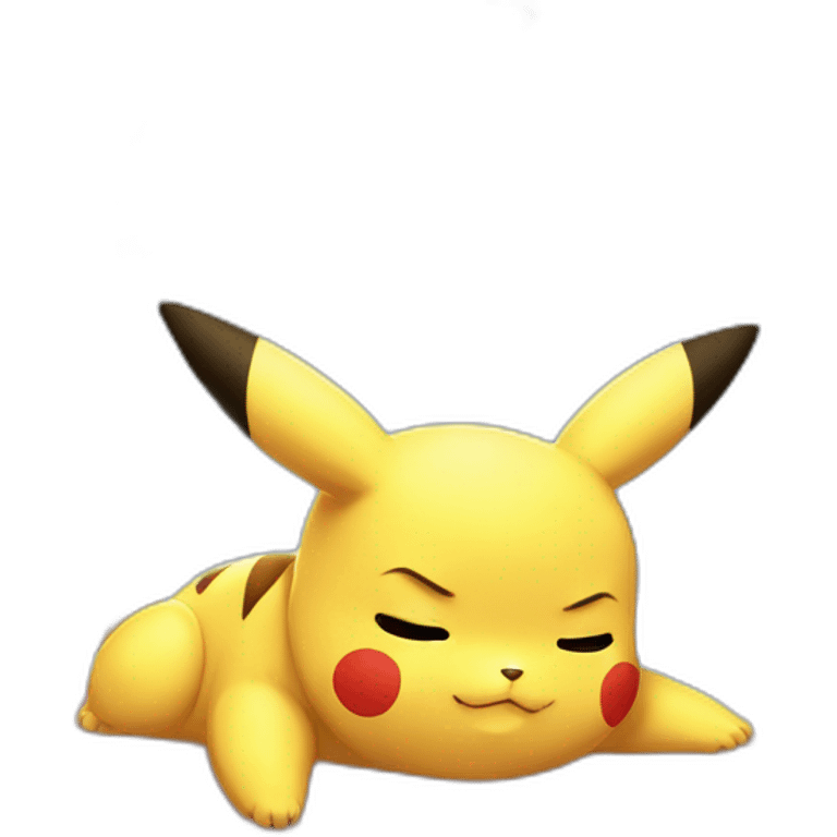 Pikachu sleeping under Cherry blossom tree emoji