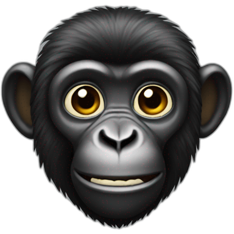 Black monkey emoji