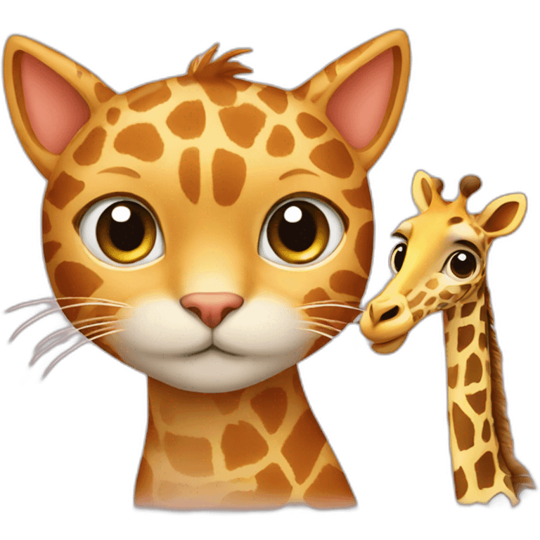 Cat with giraffe emoji