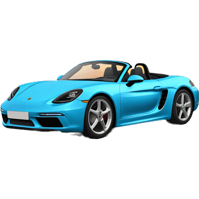 Porsche 718 boxster convertible Miami blue emoji