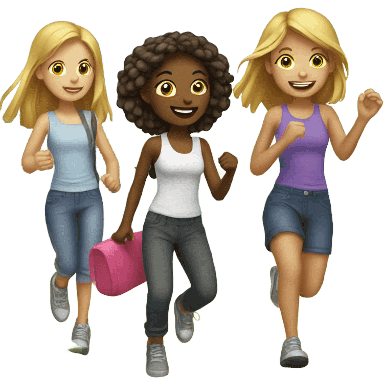 Girls enjoying day outdoors emoji