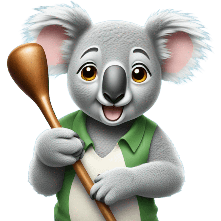 Koala with golf club emoji