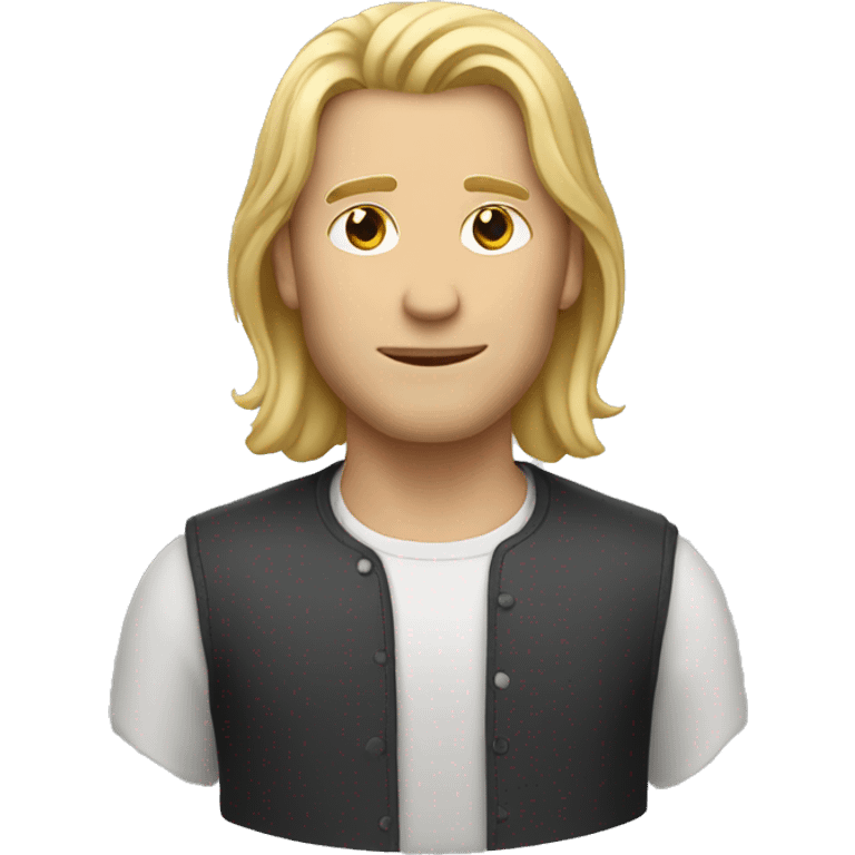 man with blondish mid-long hair emoji