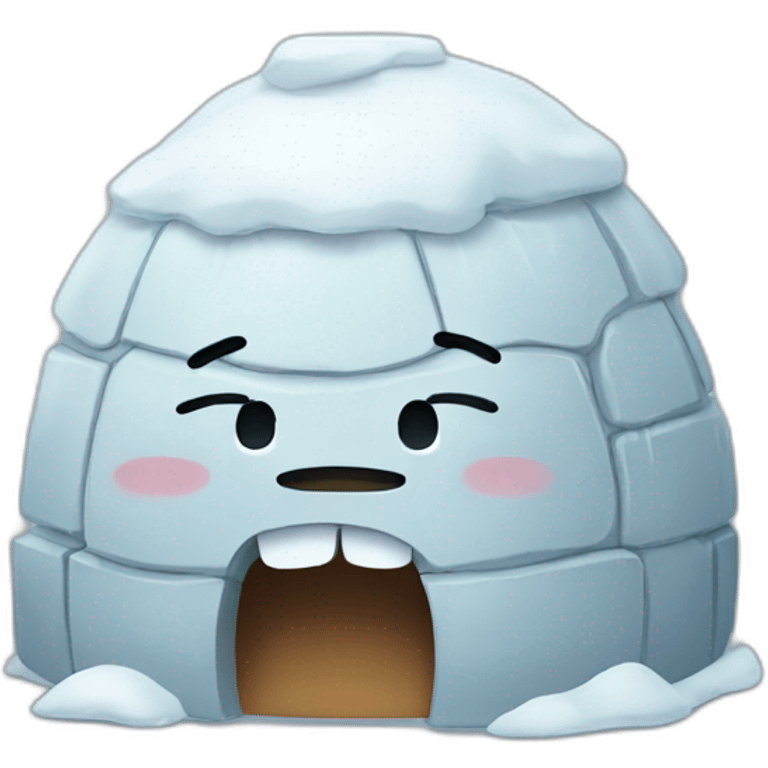 igloo crying emotional face emoji