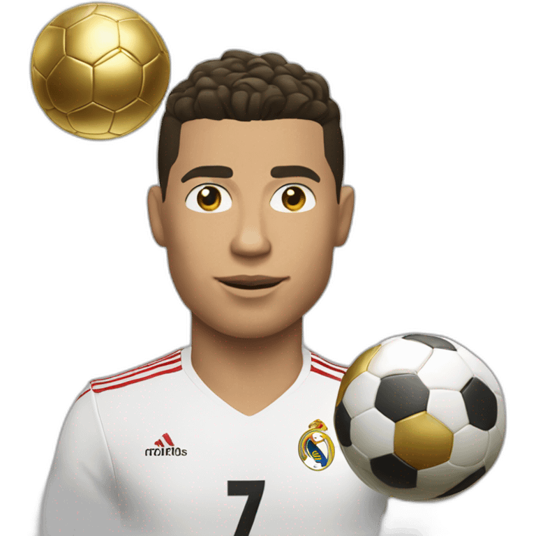 Ronaldo souleve un ballon d'or emoji