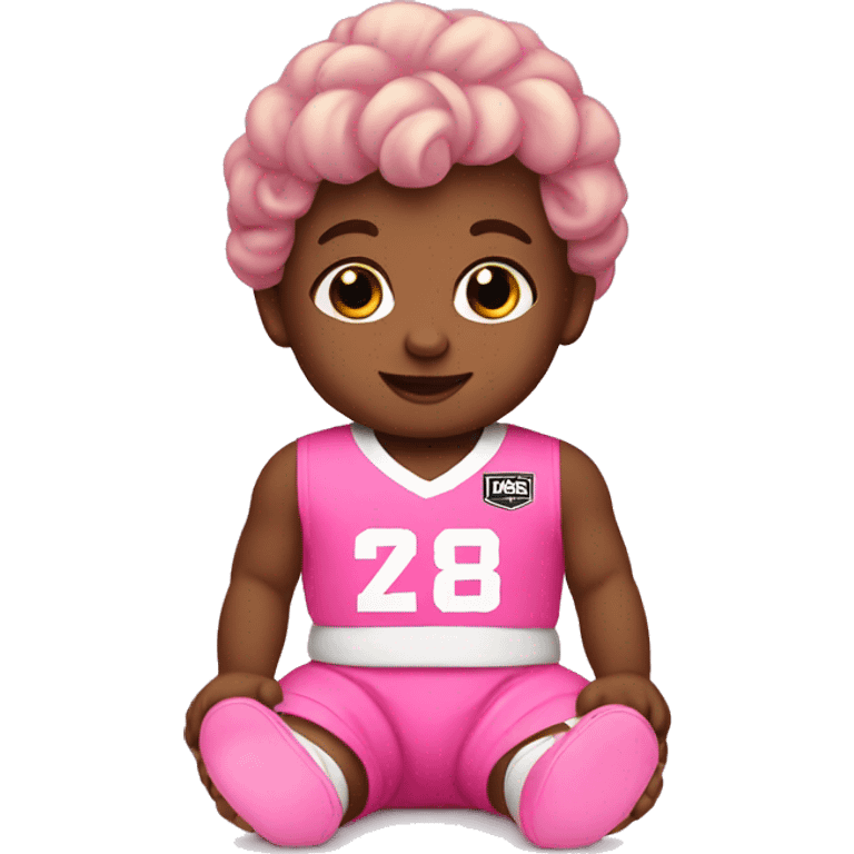  infant wearing pink messie jersey emoji