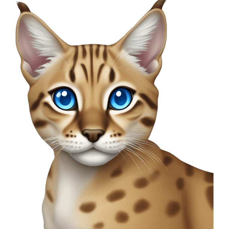 Lynx bengal cat with light Blue eyes emoji