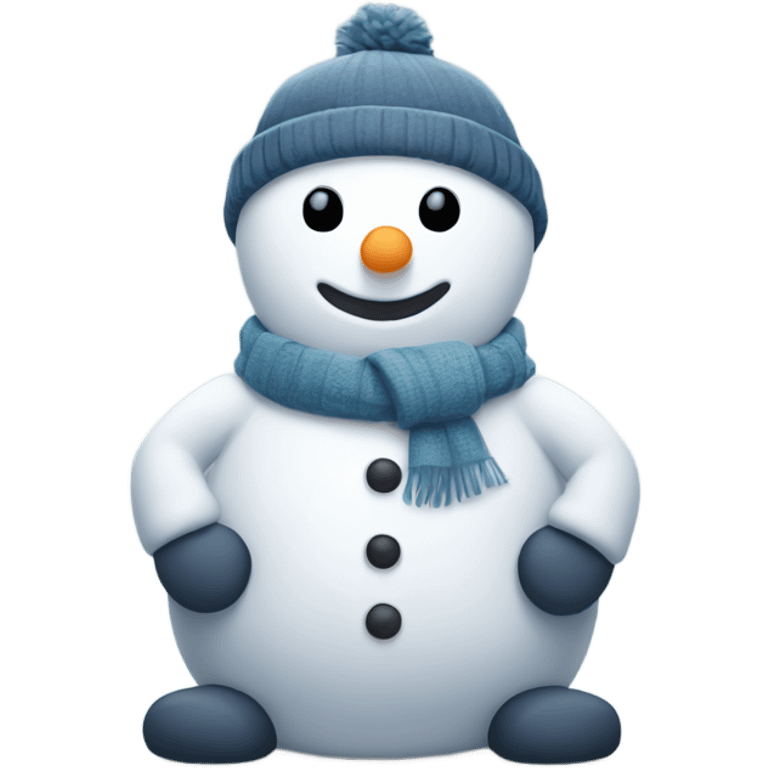 Snowman with hands on knees emoji