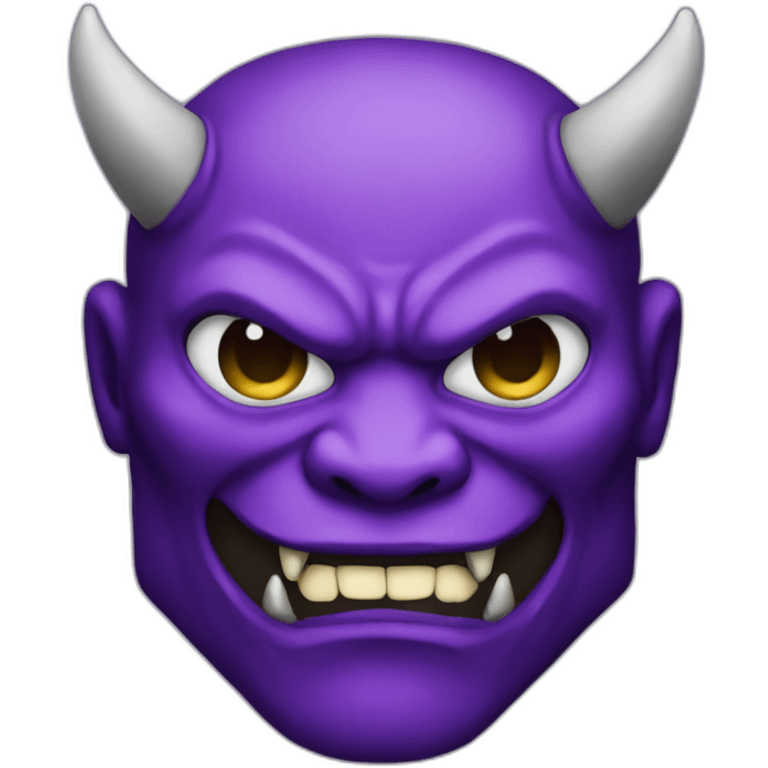 A Oni black and purple  emoji