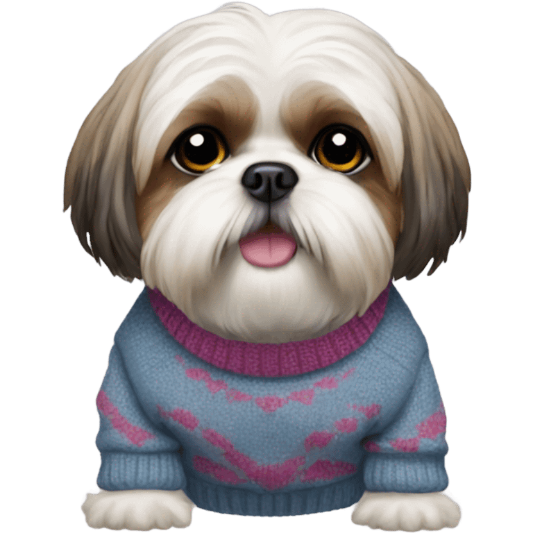 Shih Tzu wearing a sweater  emoji