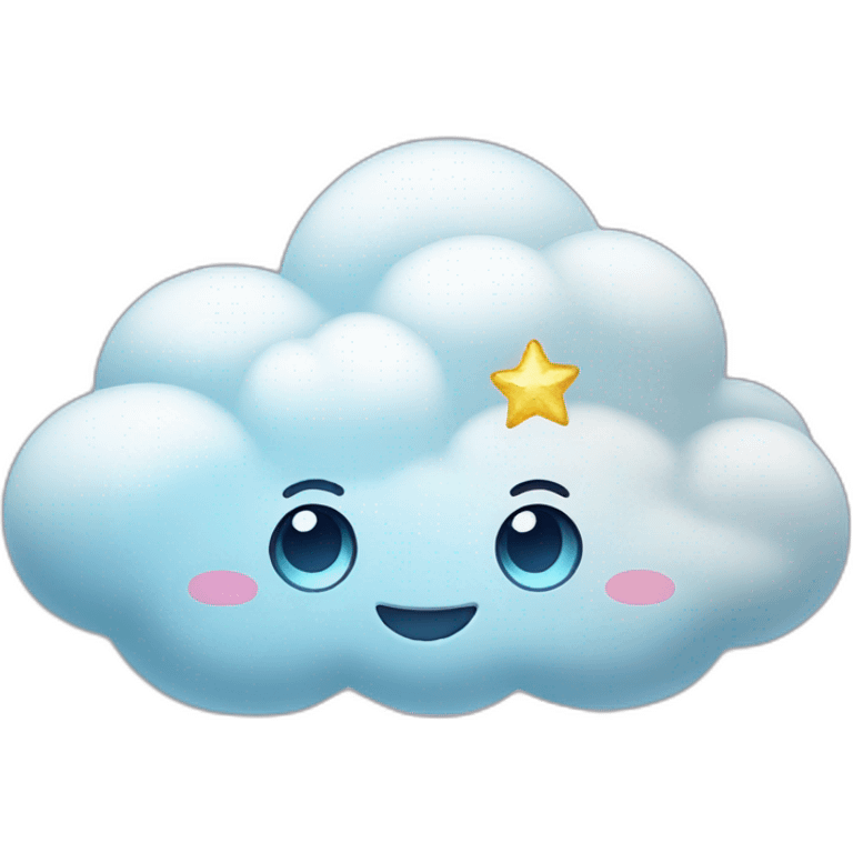 cloud and sparkle emoji