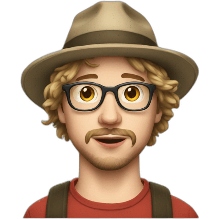 sam hyde wearing a barretina hat emoji