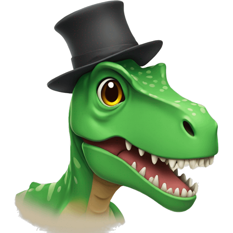 T-Rex wearing a hat emoji