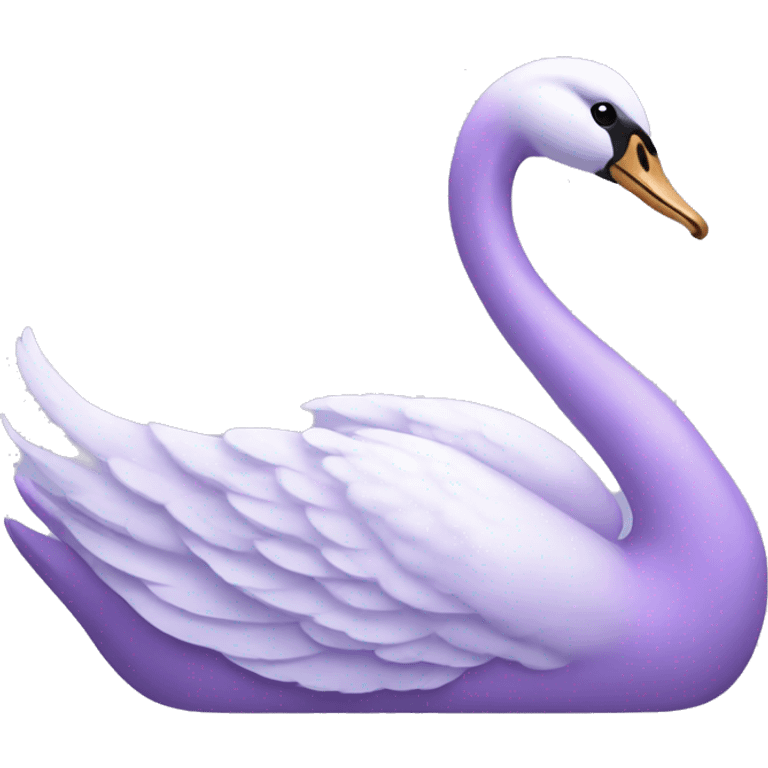 Pastel purple swan emoji