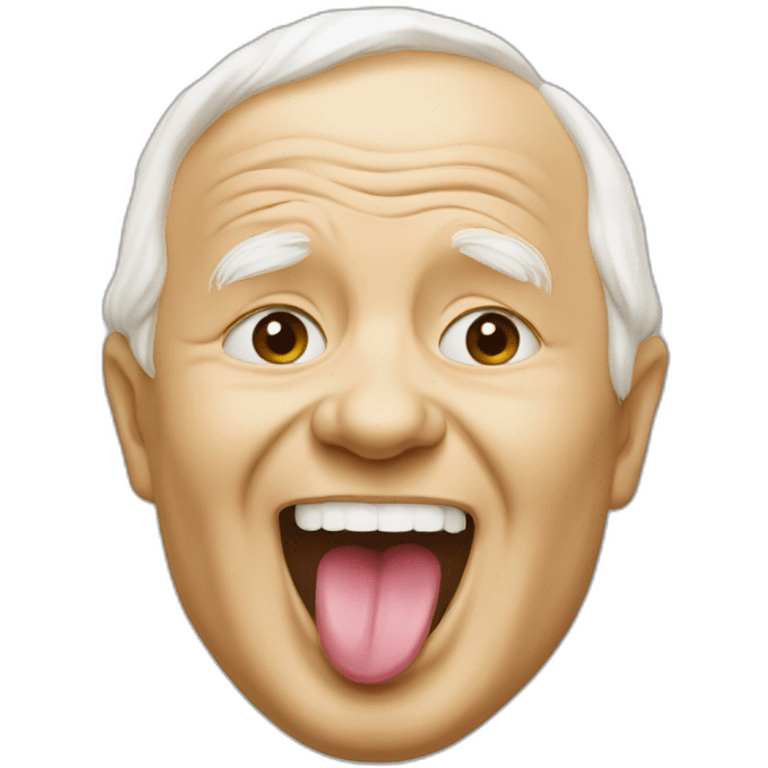 John Paul Ii with his tongue out emoji