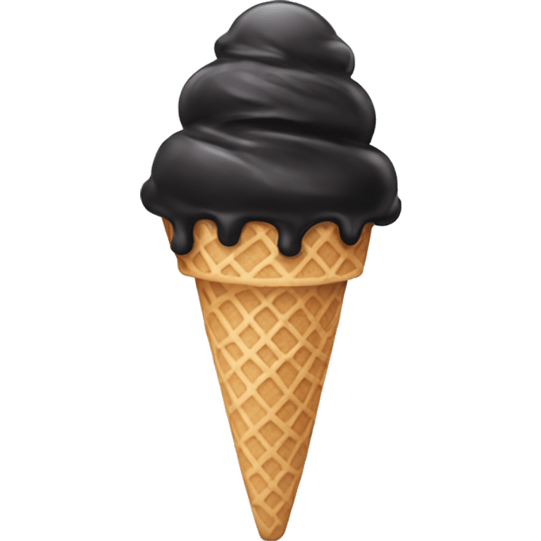 Black ice cream emoji