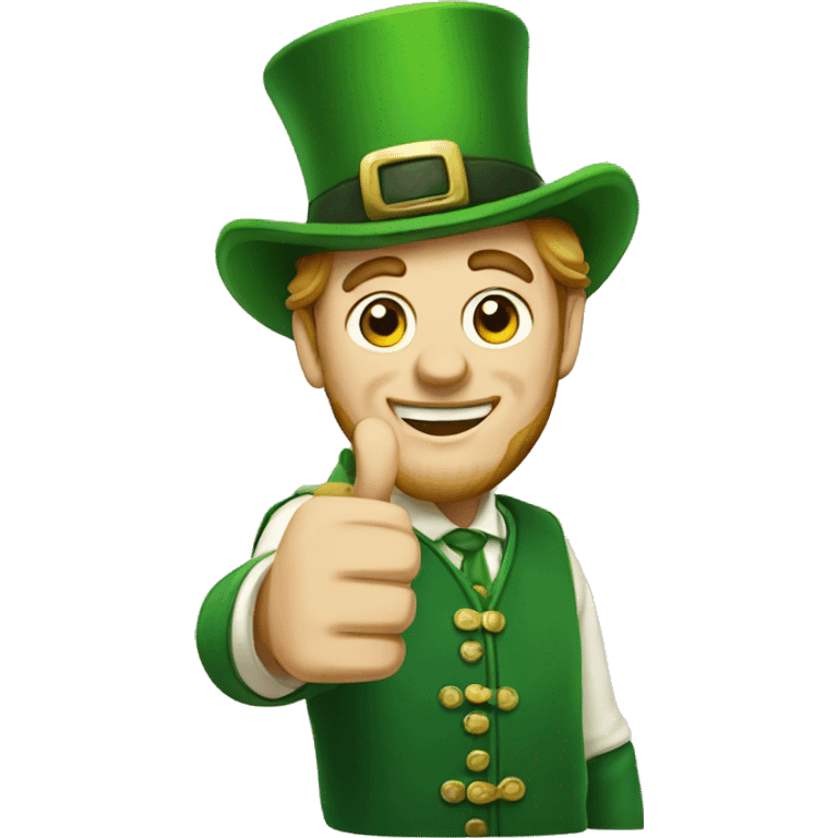 Irishman shows thumbs up emoji