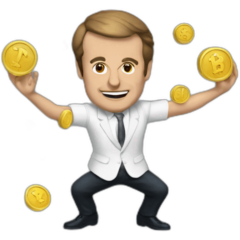 Macron dance money emoji