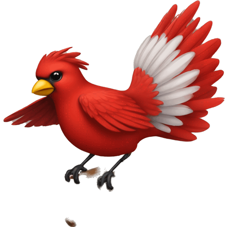 Girl rider cardinal bird  emoji