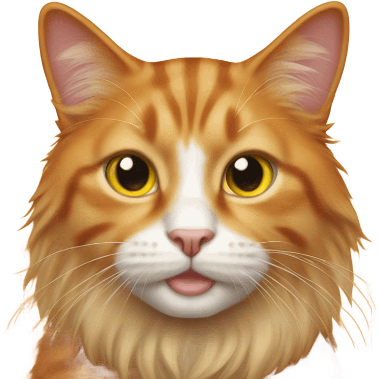 Orange long hair cat emoji