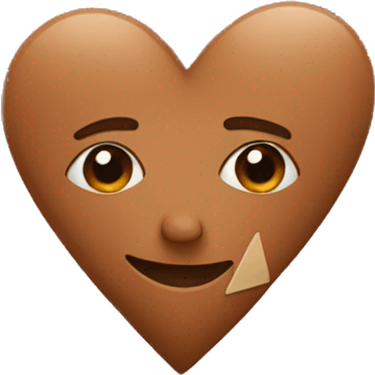 Brown love with triangle  emoji