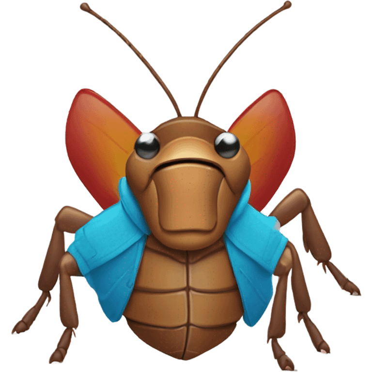 Cockroach wearing shorts emoji