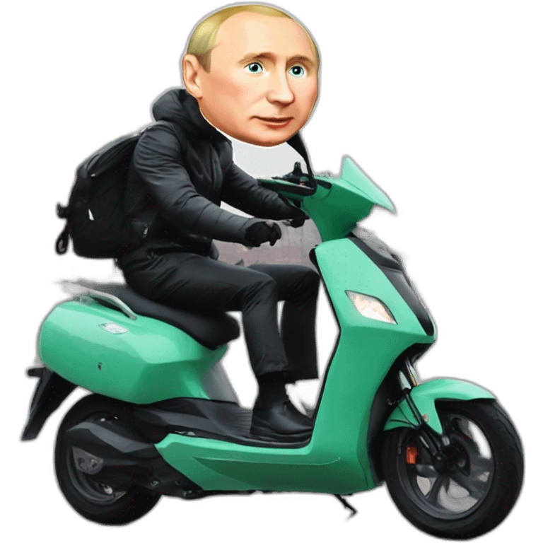 putin on electric scooter in moscow emoji