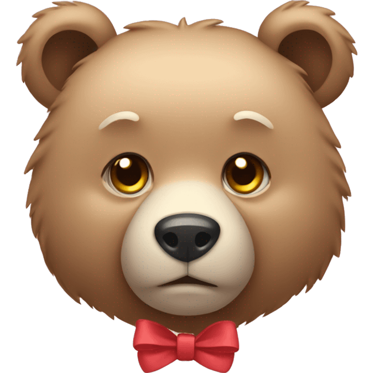 Bear wearing a bow emoji