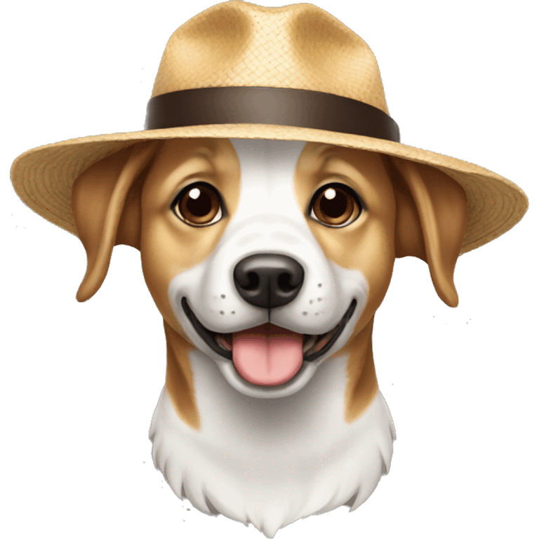 Chien avec un chapeau  emoji