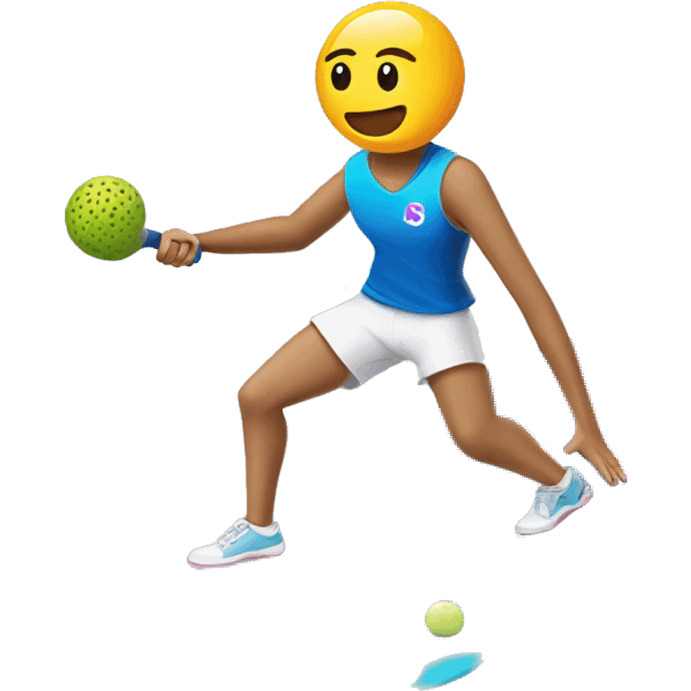 Pickleball player on a surfboard emoji