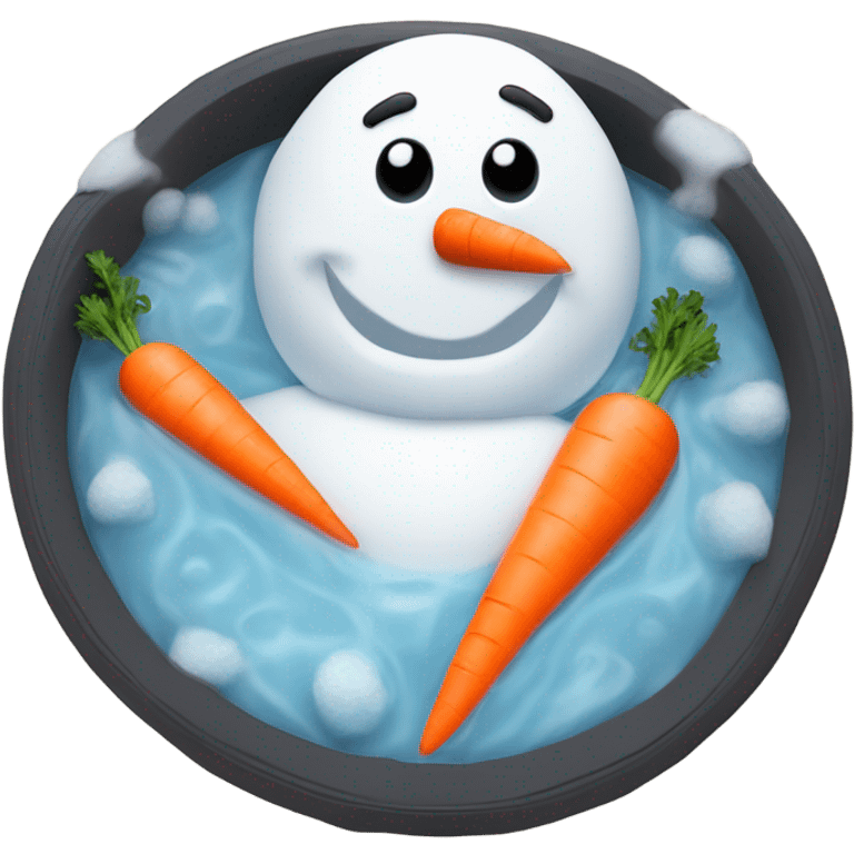 Snowman in a hot tub  emoji