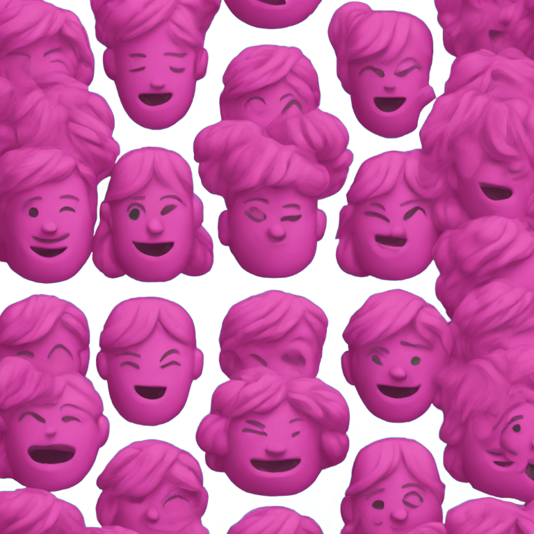 Hot pink and cyan pattern emoji