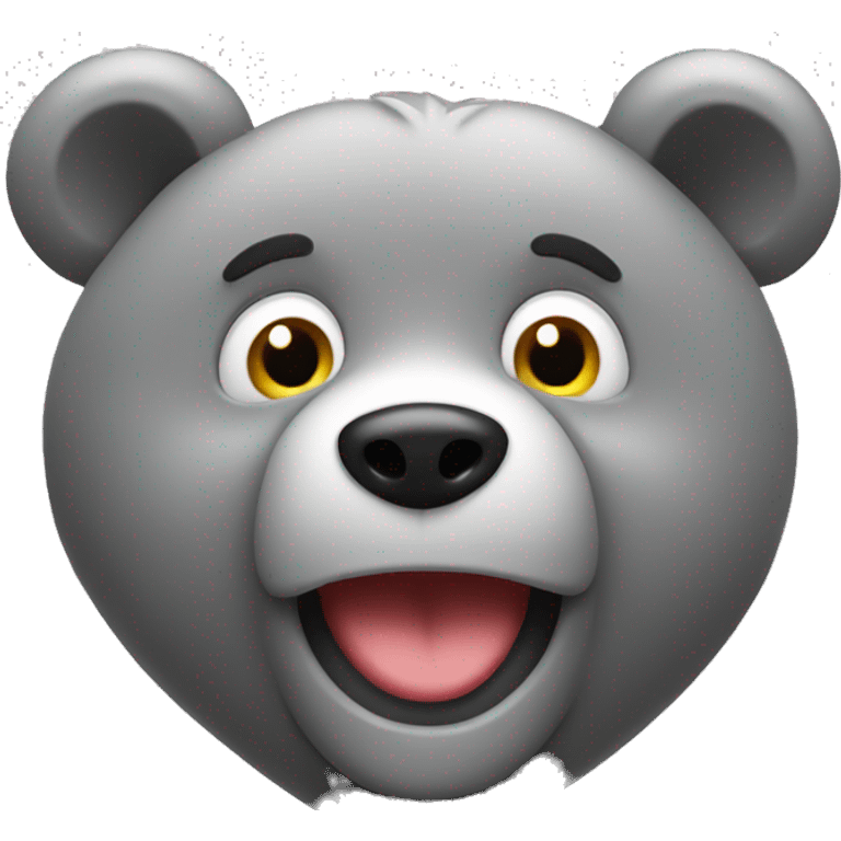 realistic-falling-in-love-grey-bear-with-eyes-in-the-form-of-hearts emoji