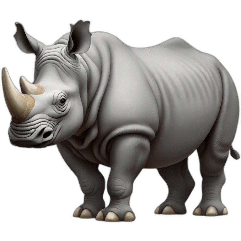 realistic rhino full body emoji