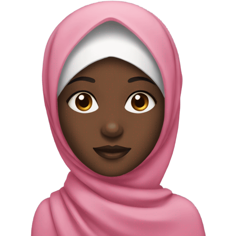 a black girl wearing hijab with makeup emoji