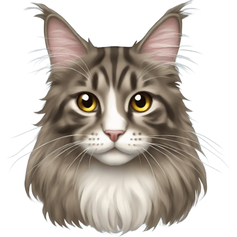 Maine Coon girl with bow emoji