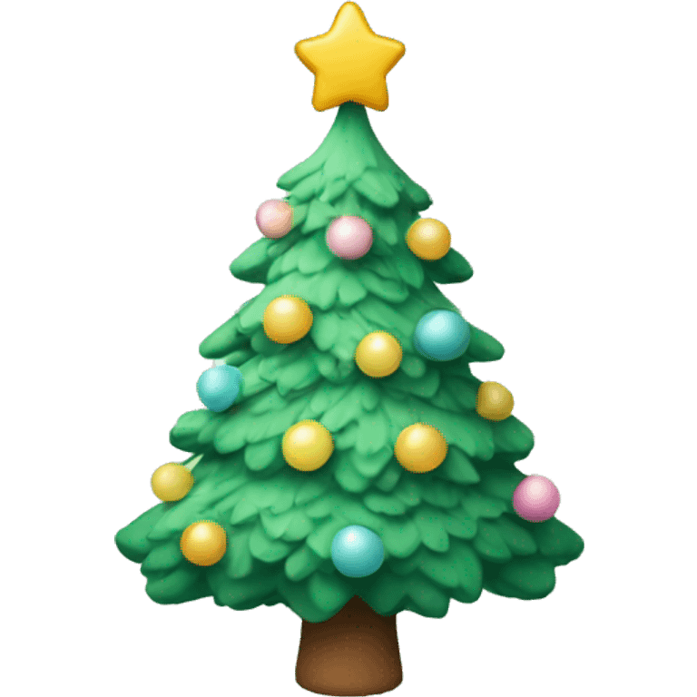 Christmas tree pastel colour  emoji