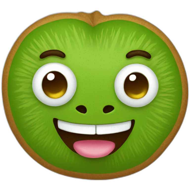 kiwi with smile emoji