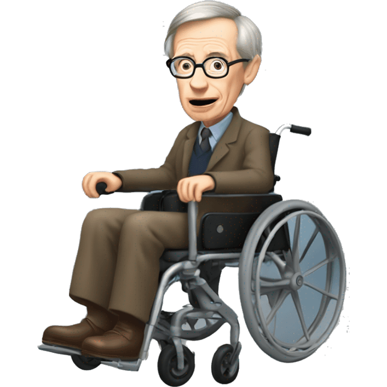 Stephen hawkings in a wheel chair emoji