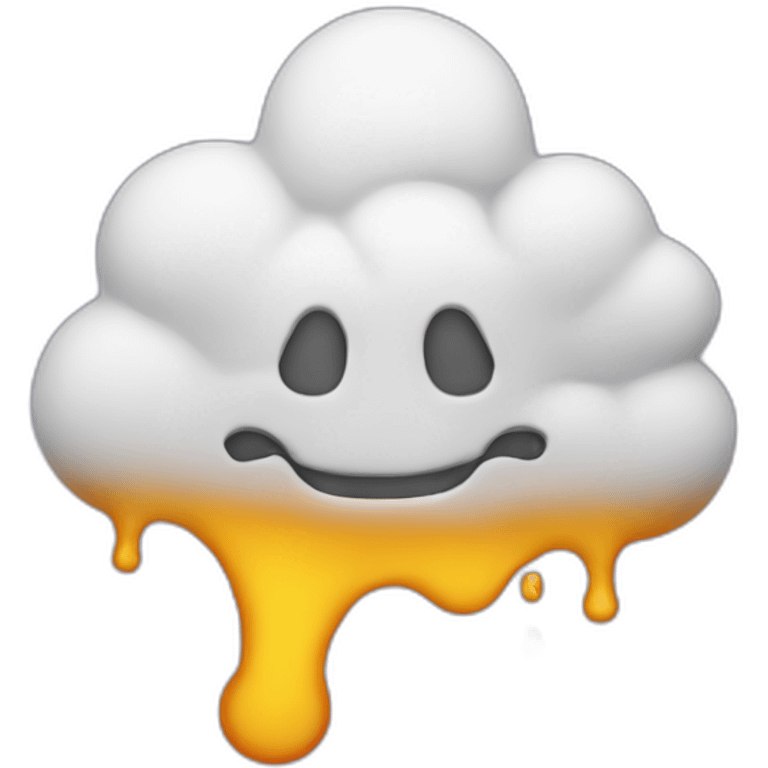 Emoji melting vaporized emoji