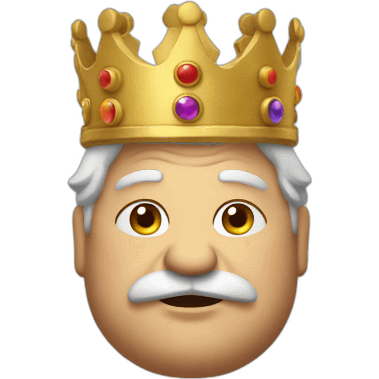 create a emoji of an old chubby man wearing a crown like a king emoji