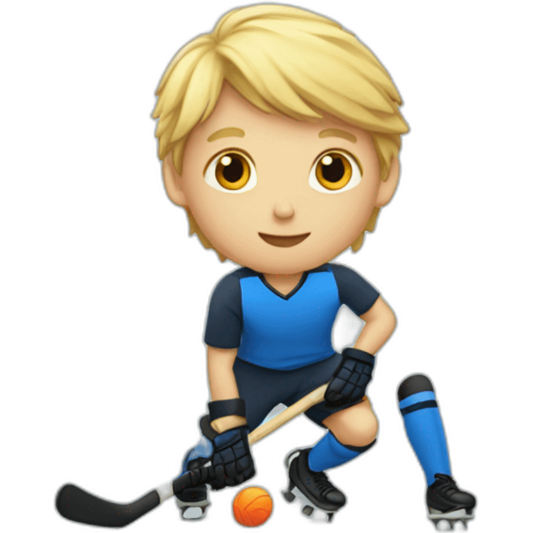 Boy-blond-Field-hockey-Game emoji