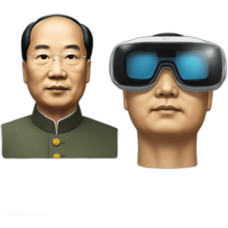 Mao zedong uses VR glass emoji