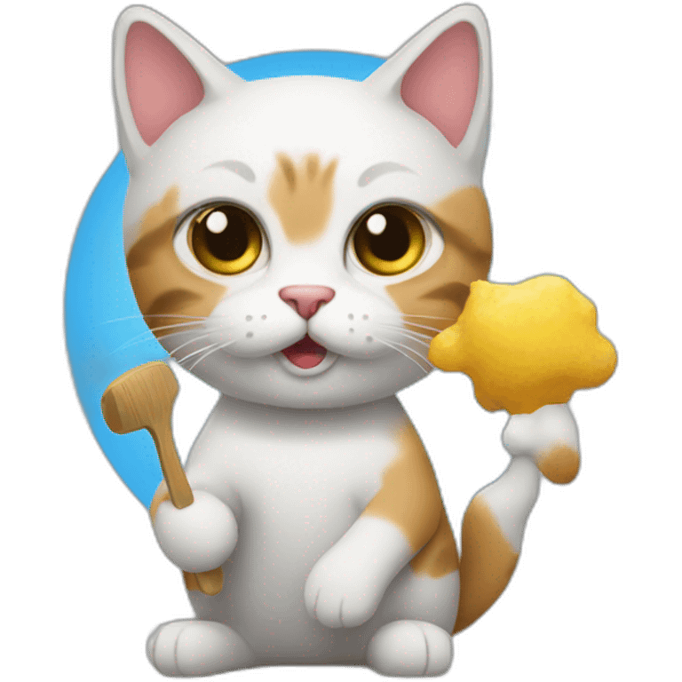 marketing cat painter emoji