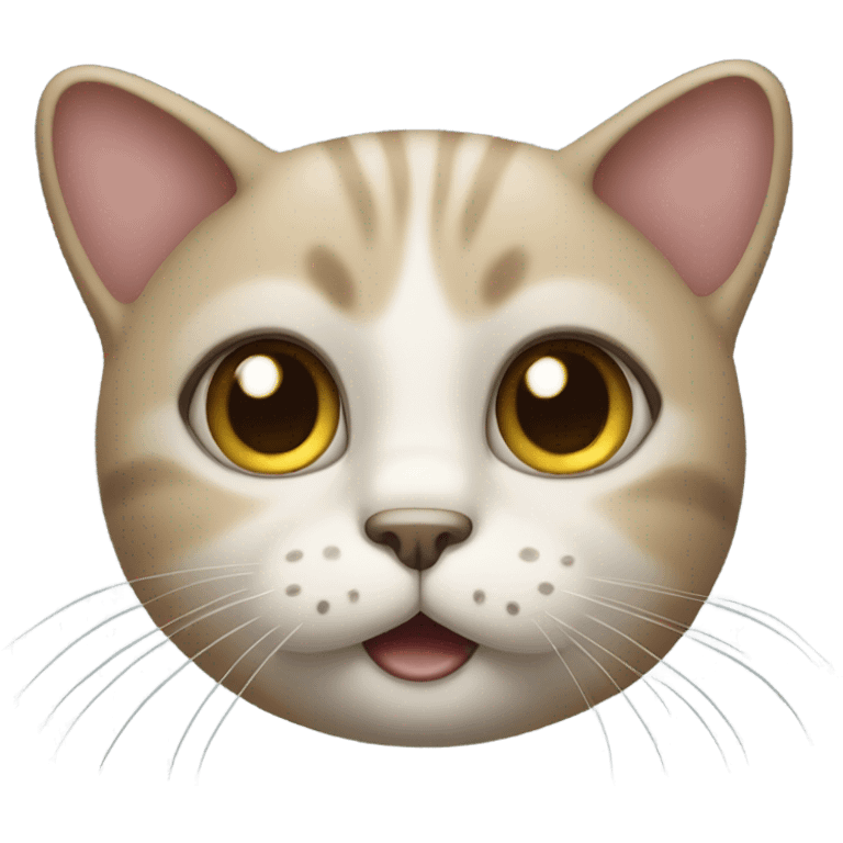 Cat nervous smiling emoji