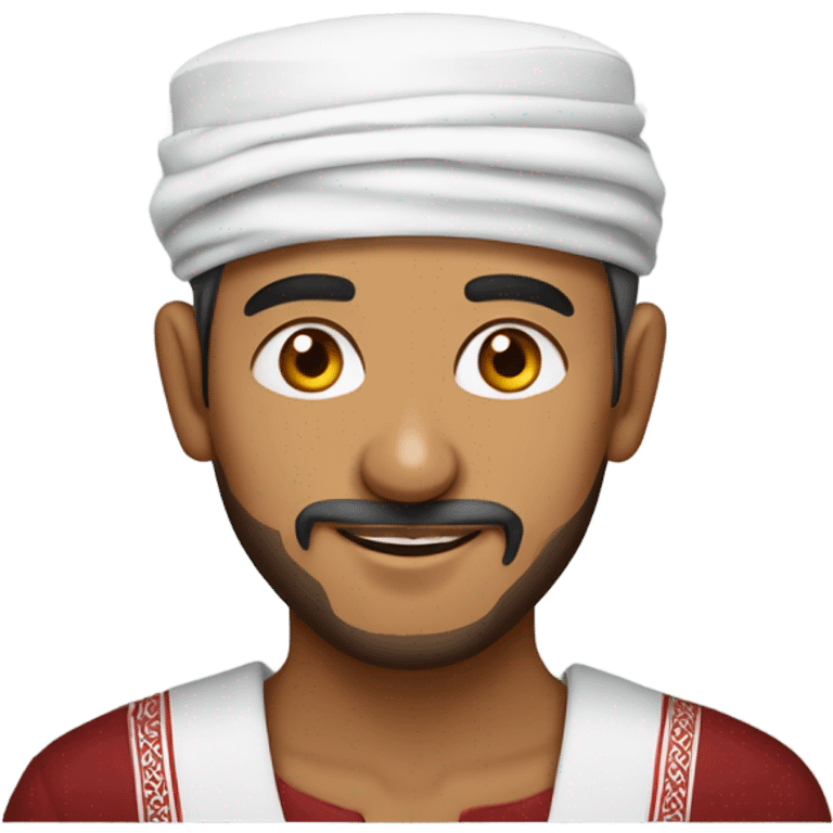 Omani man wearing a cap and dishdasha emoji