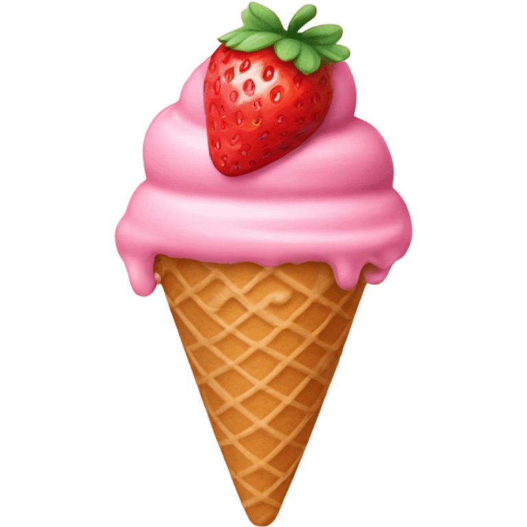 STRAWBERRY ICE CREAM  emoji