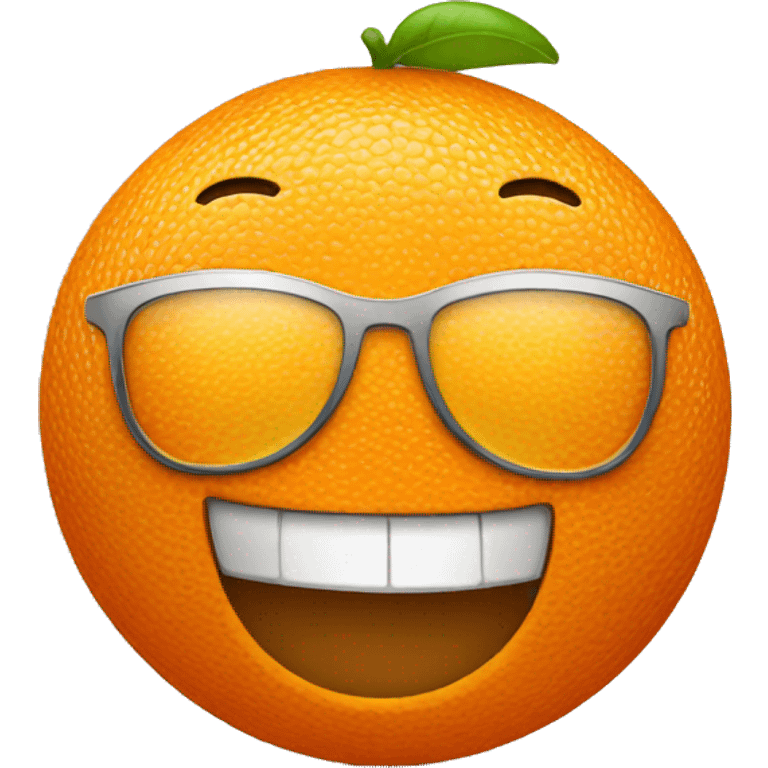 one orange smiley who is happy emoji